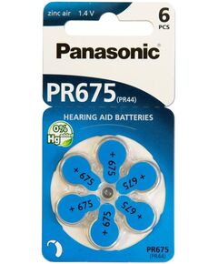 Батарейка Panasonic повітряно-цинкова PR675H(675A, AC675E/EZ, ZA675, DA675), блістер, 6 шт, фото  | SNABZHENIE.com.ua