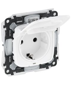 Legrand Valena ALLURE розетка силова Schuko 16А 250В[зі шторками IP44, білий], фото  | SNABZHENIE.com.ua
