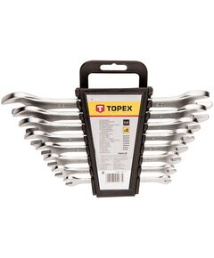 Ключі з відкритим зевом, двосторонні, 6 x 22мм, набір 8 шт. TOPEX, фото  | SNABZHENIE.com.ua