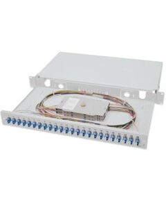 Оптична панель DIGITUS 19' 1U, 24xLC duplex, incl, Splice Cass, OS2 Color Pigtails, Adapter, фото  | SNABZHENIE.com.ua