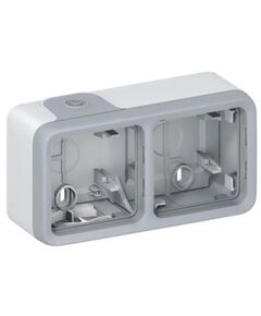 Legrand Коробка для накл.монт. 2-х пост, горизонт (з сальниками) ІР55, ІК07 (сірий), Plexo, фото  | SNABZHENIE.com.ua