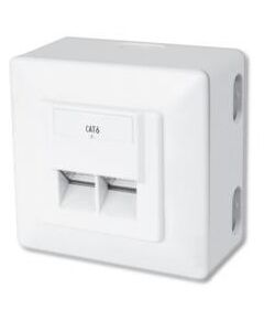 Digitus Настінна розетка cat. 6 STP 2xRJ45 8P8C, для зовнішньої проводки, фото  | SNABZHENIE.com.ua