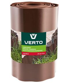 Бордюрна стрічка 20 см x 9 м, коричнева VERTO 15G515, фото  | SNABZHENIE.com.ua