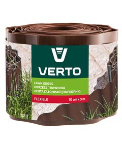 Бордюрна стрічка 10 см x 9 м, коричнева VERTO 15G513, фото  | SNABZHENIE.com.ua