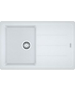 Мийка кухонна Franke Basis, фраграніт, прямокутник, з крилом, 780х500х200мм, чаша - 1, накладна, BFG 611-78, білий, фото  | SNABZHENIE.com.ua