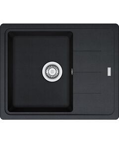 Мийка кухонна Franke Basis, фраграніт, прямокутник, з крилом, 620х500х200мм, чаша - 1, накладна, BFG 611-62, онікс, фото  | SNABZHENIE.com.ua