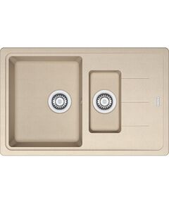 Мийка кухонна Franke Basis, фраграніт, прямокутник, з крилом, 780х500х200мм, чаша - 2, накладна, BFG 651-78, бежевий, фото  | SNABZHENIE.com.ua