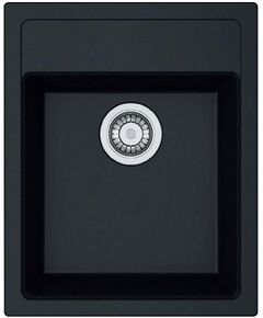 Мийка кухонна Franke Sirius, тектонайт, прямокутник, з крилом, 430х530х200мм, чаша - 1, накладна, SID 610-40, чорний матовий, фото  | SNABZHENIE.com.ua