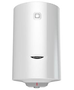 Водонагрівач електр. Ariston круглий PRO1 VTS, 100л, 1,8кВт, непрямий нагрів, мех. кер-ння, з лівого боку C, Італія, білий, фото  | SNABZHENIE.com.ua