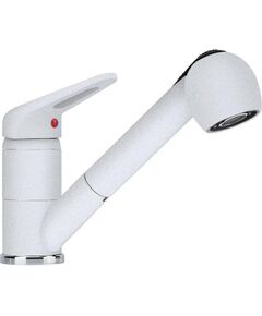 Змішувач для кухні Franke Novara Plus, довж.виливу - 195мм, витяжний, 1важіль, білий, фото  | SNABZHENIE.com.ua