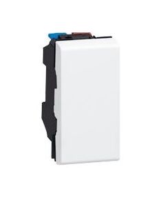 Legrand Вимикач Mosaic, без фіксації, 1 клавішний, 6А, 250В, з безгвинтовими зажимами, білий, фото  | SNABZHENIE.com.ua