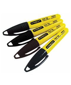 Мини-черный маркер с заостренным наконечником STANLEY, 90 мм, фото  | SNABZHENIE.com.ua