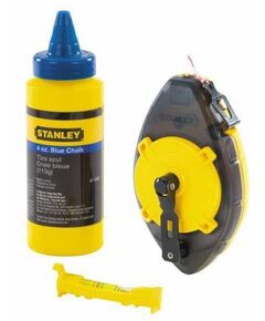 Шнур разметочный Powerwinder 30 м, мел 45 г, уровень STANLEY 0-47-465, фото  | SNABZHENIE.com.ua