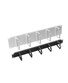 Кабельний організатор MIRSAN 19", 1U, 5 кілець, чорний, фото  | SNABZHENIE.com.ua
