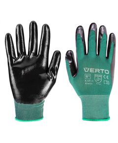 Садові рукавички з нітриловим покриттям, розмір 7 VERTO 97H151, фото  | SNABZHENIE.com.ua