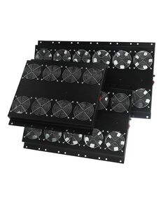 Блок вентиляторів MIRSAN 2 вентилятори, термостат в комплекті, чорний, фото  | SNABZHENIE.com.ua