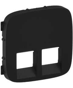 Legrand Valena IN'MATIC/ALLURE лицьова панель подвійної розетки RJ11/RJ45 антрацит, фото  | SNABZHENIE.com.ua