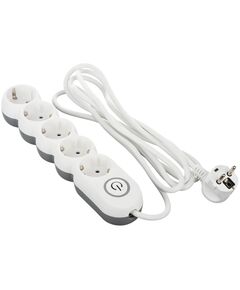 2E Мережевий подовжувач Plus 5XSchuko з вимикачем, 3G*1.0мм, 3м, white, фото  | SNABZHENIE.com.ua