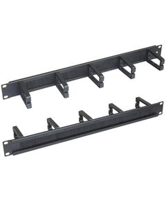 Кабельний організатор  ZPAS 19", 1U, односторонній, 5 кілець, зі щіткою, фото  | SNABZHENIE.com.ua