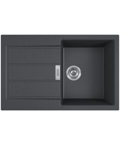 Мийка кухонна Franke Sirius, тектонайт, прямокутник, з крилом, 780х500х200мм, чаша - 1, накладна, 2 S2D 611-78 , чорний, фото  | SNABZHENIE.com.ua