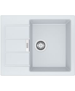 Мийка кухонна Franke Sirius, тектонайт, прямокутник, з крилом, 620х500х200мм, чаша - 1, накладна, S2D 611-62, білий, фото  | SNABZHENIE.com.ua