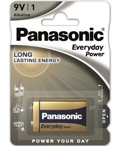 Батарейка Panasonic EVERYDAY POWER лужна 6LR61(6LF22, MN1604, MX1604, Крона) блістер, 1 шт., фото  | SNABZHENIE.com.ua