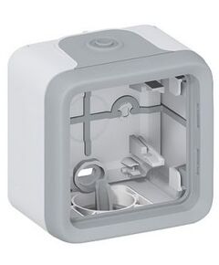 Коробка 1 пост для накладного монтажу з мембранними сальниками Legrand Plexo, сірий, фото  | SNABZHENIE.com.ua