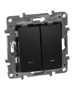 Legrand Вимикач 2-кл. внутр. з підсвічуванням Etika, фото  | SNABZHENIE.com.ua