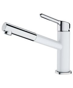 Змішувач для кухні Franke Orbit, довж.виливу - 225мм, витяжний, 1важіль, хром-білий, фото  | SNABZHENIE.com.ua