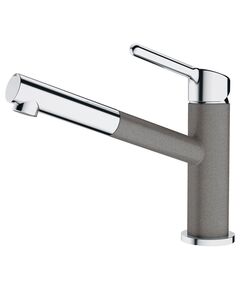 Змішувач для кухні Franke Orbit, довж.виливу - 225мм, витяжний, 1важіль, хром-сірий камінь, фото  | SNABZHENIE.com.ua