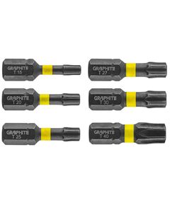 Ударні біти TX10/15/20/25/30/40, 25 мм, 6 шт. GRAPHITE 56H541, фото  | SNABZHENIE.com.ua