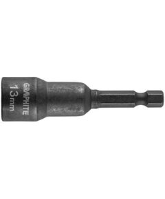 Шестигранна вставка з магнітом 13 мм з гайкою GRAPHITE 56H553, фото  | SNABZHENIE.com.ua