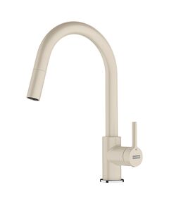 Змішувач для кухні Franke Lina, довж.виливу - 215мм, витяжний, 1важіль, бежевий, фото  | SNABZHENIE.com.ua