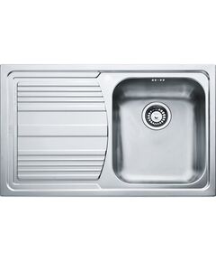 Мийка кухонна Franke Logica, нерж.сталь, прямокутник, з крилом, 790х500х195мм, чаша - 1, накладна, line LLL 611-79 , нерж декор, фото  | SNABZHENIE.com.ua
