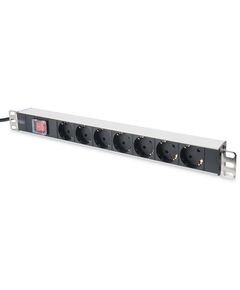 Digitus Блок розеток 1U, 7xSchuko, 16A, 250V, вимикач, вилка Schuko, фото  | SNABZHENIE.com.ua