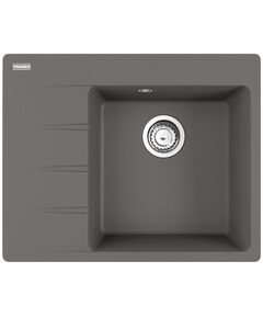 Мийка кухонна Franke Centro, фраграніт, прямокутник, з крилом, 620х500х200мм, чаша - 1, накладна, CNG 611-62 TL , сірий камінь, фото  | SNABZHENIE.com.ua