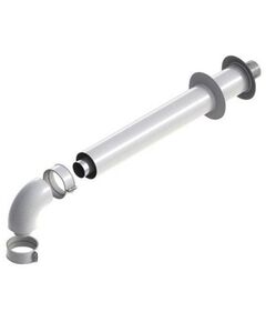 Коаксіальний горизонтальний комплект Ariston (для конденс. котлів): коліно 90&deg; + подовжувач 1000 мм, діаметр 60/100 мм, фото  | SNABZHENIE.com.ua