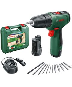 Bosch Шуруповерт-дриль EasyDrill 1200, 12В, 2х1.5Ач, 30Нм, набір свердл і біт, 0.94кг, кейс, фото  | SNABZHENIE.com.ua