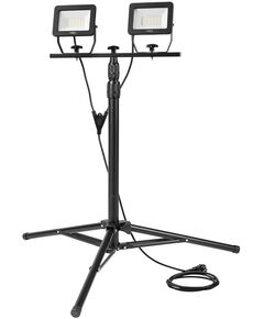 Подвійний прожектор 2x30W SMD LED 5400lm на штативі 1,8 м, фото  | SNABZHENIE.com.ua