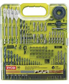 Ryobi Набір біт та свердел RAKDD90, 90 шт, фото  | SNABZHENIE.com.ua