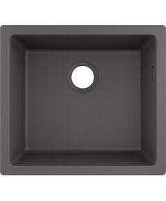 Мийка кухонна Hansgrohe S51, граніт, квадрат, без крила, 500х450х190мм, чаша - 1, врізна, S510-U450, сірий камінь, фото  | SNABZHENIE.com.ua