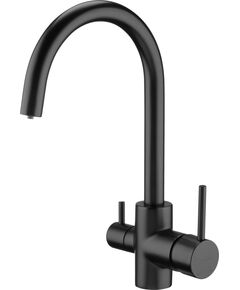 Змішувач для кухні Deante,  довж.виливу - 180мм, поворотний, 1+1фільтр, чорний, фото  | SNABZHENIE.com.ua