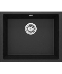 Мийка кухонна Deante Corda, граніт, прямокутник, без крила, 550х460х204мм, чаша - 1, накладна, металічний графіт, фото  | SNABZHENIE.com.ua