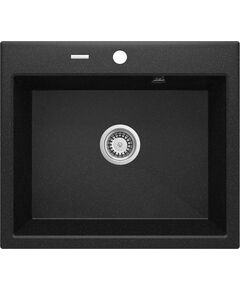 Мийка кухонна Deante Andante, граніт, прямокутник, без крила, 600х520х210мм, чаша - 1, накладна, графіт, фото  | SNABZHENIE.com.ua