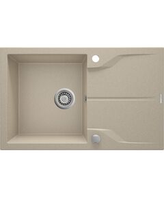 Мийка кухонна Deante Andante, граніт, прямокутник, з крилом, 780х490х194мм, чаша - 1, накладна, пісок, фото  | SNABZHENIE.com.ua