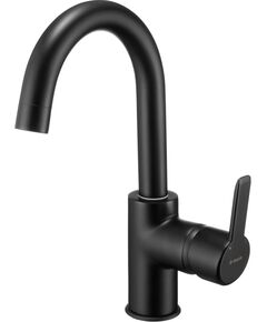 Змішувач для раковини Deante Arnika,  довж. виливу - 135мм, поворотний, 1важіль, чорний, фото  | SNABZHENIE.com.ua
