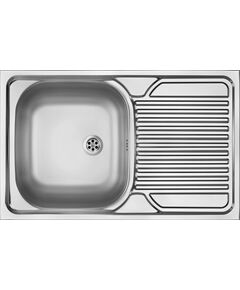 Мийка кухонна Deante Tango, нерж.сталь, прямокутник, з крилом, 800х500х160мм, чаша - 1, накладна, нерж, фото  | SNABZHENIE.com.ua