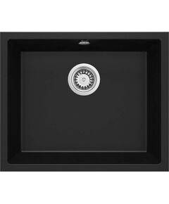 Мийка кухонна Deante Corda, граніт, квадрат, без крила, 550х460х204мм, чаша - 1, врізна, чорний, фото  | SNABZHENIE.com.ua