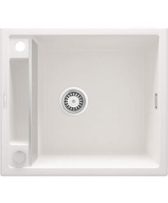 Мийка кухонна Deante Magnetic, граніт, квадрат, без крила, 560х500х219мм, чаша - 1, накладна, алебастр, фото  | SNABZHENIE.com.ua