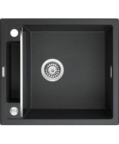 Мийка кухонна Deante Magnetic, граніт, квадрат, без крила, 560х500х219мм, чаша - 1, накладна, металічний графіт, фото  | SNABZHENIE.com.ua